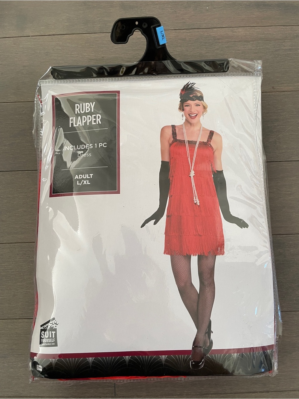 Women's Red Fringe Halloween Costume Dress - L/XL